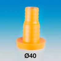 Portagomma ø40 diritto arancio per sifone 8.4420.01