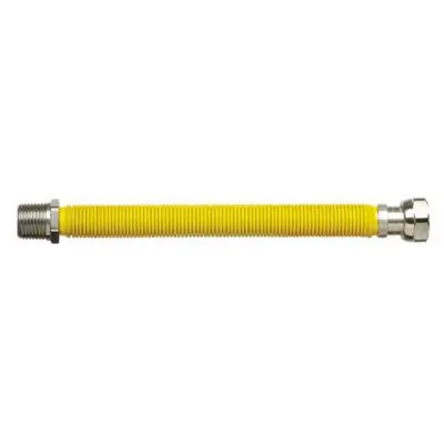 EMIPIU' Corto - Tubo flessibile gas 1/2" MF-FG L. da 120 a 210 mm - DN tubo 15 mm - maschio fisso, femmina girevole 0801504