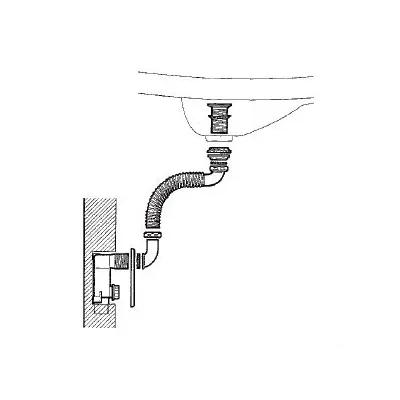 Ceramica Dolomite set di scarico incasso sifone e piletta a scarico libero, neutro J200567