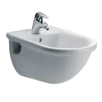 Ideal Standard Esedra Bidet sospeso monoforo, con erogazione dell'acqua dal rubinetto, bianco T506661