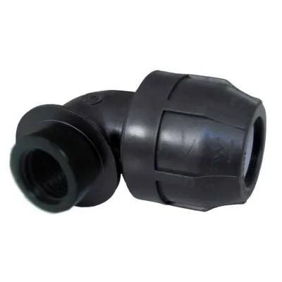 Raccordo a gomito 90° Nupi femmina - diametro 25 mm - 1/2" in PE 10KGF2512