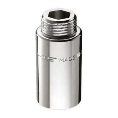 Prolunga maschio/femmina in ottone cromato - Misura 1/2" H.40 mm 00514040CR