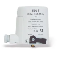 580T attuatore elettrotermico a due posizioni per valvole di zona Serie 561T, 560T, 571T - Microinterruttore ausiliario normalmente aperto (NA) - 230V 580T220VX