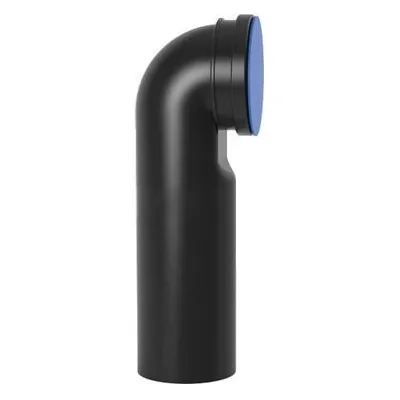 Curva WC per vaso sospeso completa di guarnizione e tappo di protezione ø90/90 mm polietilene PEHD VS0364001