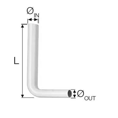 Tubo di scarico øIN 50 øOUT 32 L. 600 mm bianco per cassette esterne VS0815301