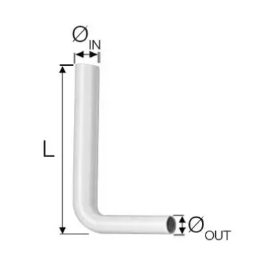 Tubo di scarico øIN 50 øOUT 32 L. 1000 mm bianco per cassette esterne VS0815401