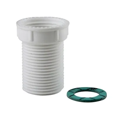 Prolunga filettata per sifone lavatrice 1" per art. M623 - M723 - M624 e M724 in polipropilene bianco M719