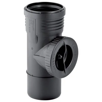 Braga d'ispezione 90° Geberit Silent-Pro con apertura rotonda ø75 mm 393.327.14.1