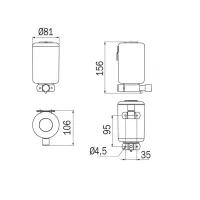 Inda Hotellerie spandisapone a parete, diametro 8 cm, finitura cromo A05670CR