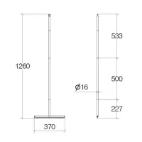 Puliscivetro per parete e pavimento in acciaio inox/silicone 53289.29