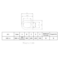 430-A Sedile con coperchio per wc sospeso 430-A