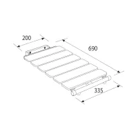 Sedile ribaltabile per vasca standard da mm 700 SRV-B