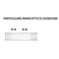 Tubo scarico condensa Ø 20 doppio rivestimento - Manicotti Ø 18/20 - Rotolo da 20 metri 11126345