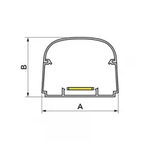 Canalina da 2 metri linea Optima con bolla, mod.TB 62 - OPT, bianca B-11130062