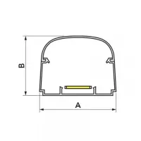 Canalina da 2 metri linea Optima con bolla, mod.TB 102 - OPT, bianca B-11130100