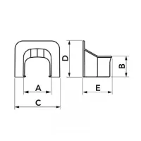 Terminale ad angolo Optima TA102 - OPT, colore bianco 11106006