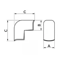 Curva angolo esterno Optima CAE102 - OPT colore bianco 11106021