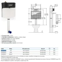 TROPEA S MURARE cassetta wc incasso meccanica con rivestimento rete e foderina VS0858002