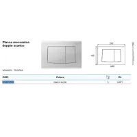 Placca meccanica doppio scarico per serie WINNER - TROPEA, dim. 245 x 165 mm VS0872501