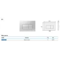 Placca di comando meccanica P1, colore bianco lucido, per serie Tropea 3 e Tropea S VS0871301