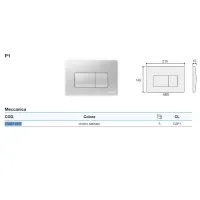 Placca di comando meccanica P1, colore cromo satinato, per serie Tropea 3 e Tropea S VS0871337