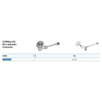 CORALLO3 Kit rubinetto d'arresto cromato VS0810522