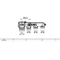 Collettori abbinabili a scatola metallica - k2.4 collettore distribuzione mono-intercettazione 3 vie TC °1"-3/4" K204DC19900