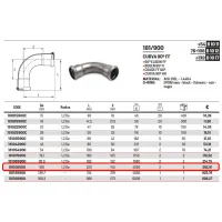 Curva 90° FF ø108 Inox 316L a pressare 181108900