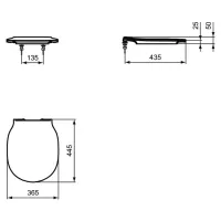 Ideal Standard Connect Air sedile slim wc senza chiusura rallentata, colore bianco E036501