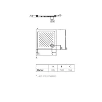 Ceramica Dolomite Gemma 2 piatto doccia quadrato 70 x 70 x 7 cm in ceramica, bianco J526001