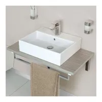 Ideal Standard Strada lavabo da appoggio L.60 P.42 cm, con foro per rubinetteria e troppopieno, colore bianco K078101