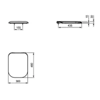 Ideal Standard sedile copriwater slim serie Tonic 2, bianco K706401