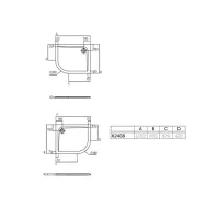 Ideal Standard Ultraflat piatto doccia angolare in acrilico 120 x 80 cm versione destra, bianco K240801