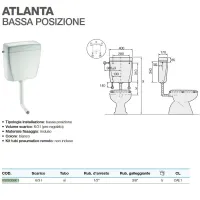 Cassetta esterna Atlanta bassa posizione con tubo ø50/40 e rubinetto, colore bianco VS0835901