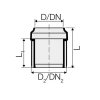 Triplus bicchiere di aumento in PP ad innesto ø40 x 32 mm VS0650790