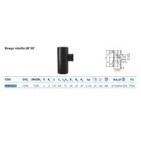 Braga ridotta a 88° 30' ø75 derivazione ø63 mm PEHD VS0313010