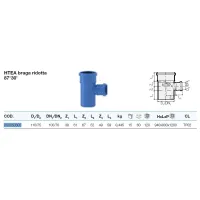 Triplus HTEA braga ridotta 87° 30' in PP a innesto ø110 x 75 mm VS0650603