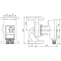 Yonos MAXO 40/0,5-4 PN 6/10 interasse 220 mm DN 40 Circolatore standard singolo a rotore bagnato con attacchi flangiati 2120645