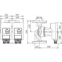 Yonos MAXO-D 40/0,5-16 PN 6/10 interasse 250 mm DN 40 circolatore standard gemellare a rotore bagnato con attacchi flangiati 2120666