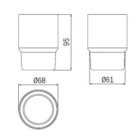 Inda Tresa bicchiere in vetro satinato R76100