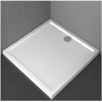 New Olympic Piatto Doccia in Vetro Resina Termoindurente, cm 90x75 h.11,5 bianco OLN907511-30