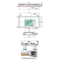 Olympic plus piatto doccia acrilico 120x80 h.4,5 cm piletta ø 90 grigio OL801204-29