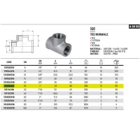 Tee normale femmina ø1"F inox 316 131100316