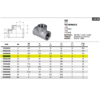 Tee normale femmina ø1/2"F inox 316 131102316