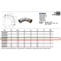 Curva 90° FF ø35 Inox 316L a pressare GAS 181035900G