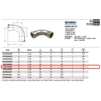 Curva 90° FF ø42 Inox 316L a pressare GAS 181042900G