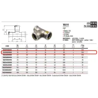 Tee femmina ø18 Inox 316L a pressare GAS 182018000G