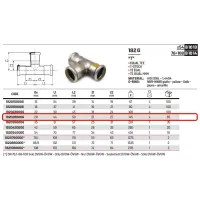 Tee femmina ø28 Inox 316L a pressare GAS 182028000G