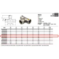 Tee femmina ø35 Inox 316L a pressare GAS 182035000G