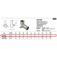 Gomito misto 90° FF ø15 x 1/2"F Inox 316L a pressare 185102015